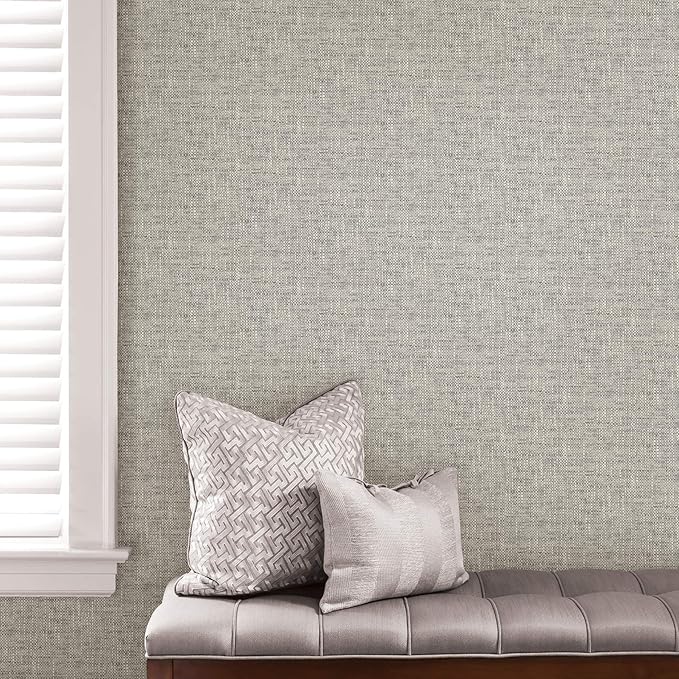 NuWallpaper Poplin Texture Peel and Stick Wallpaper, Textured Removable - Image 2
