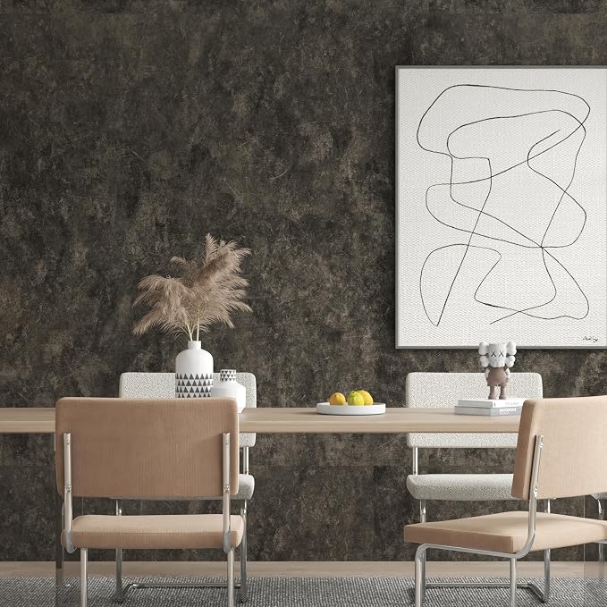 3yecao 48"×591" Extra Wide Big Roll Large Size Dark Brown Tan Gray Concrete - Image 7