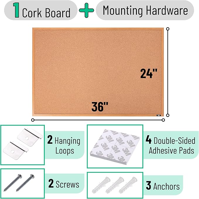 Mr. Pen- Cork Board, Bulletin Board, Cork Bulletin Board, Framed Cork Board - Image 2