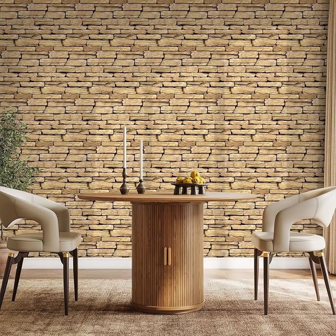 Commomy 3D Faux Stone Wall Panel Peel and Stick Wall Tiles - Image 8