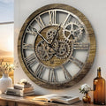 ImprovingLife The Gears Clock The Original Real Moving Gear Wall Clock Vintage by THEGEARSCLOCK