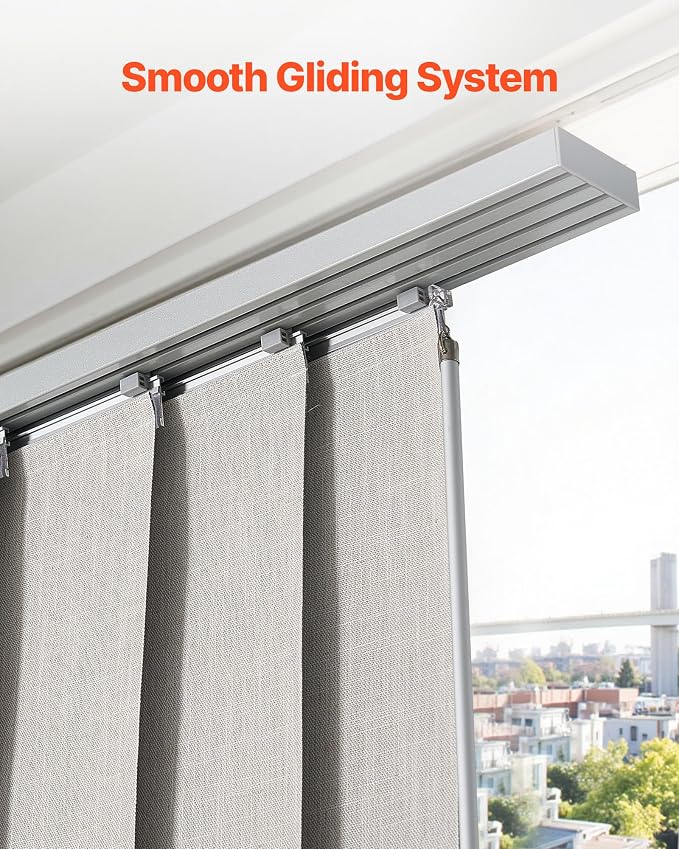 VEVOR Panel Track Blinds, Extendable Track from 45.8 in to 86 in W, Trimmable - Image 5