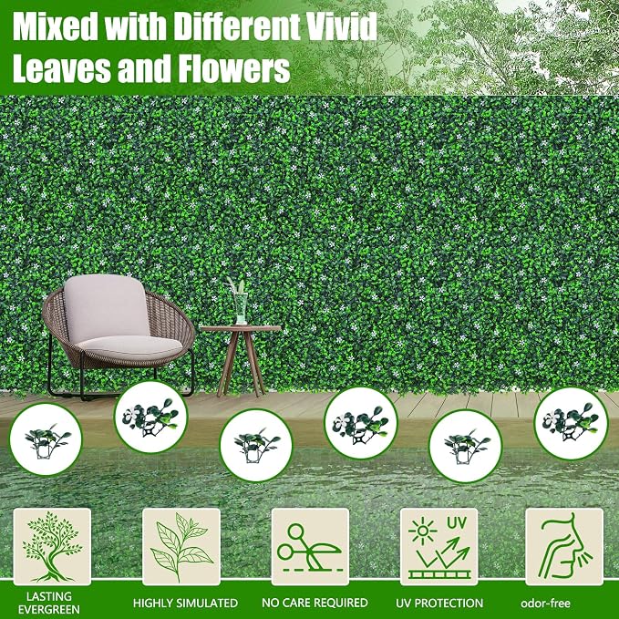 EverNture 48"x120" Grass Wall Panels, Artificial Grass Backdrop, Fake Greenery - Image 3