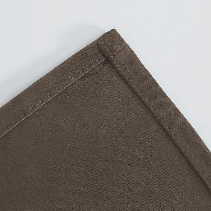 LEMOMO Chocolate Brown Thermal Blackout Curtains/38 x 63 Inch/Set of 2 Panels - Image 8