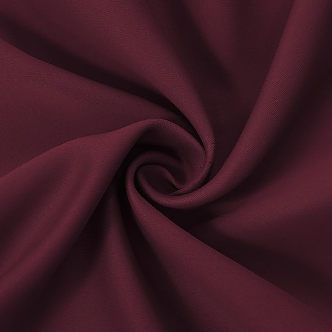 LEMOMO Burgundy Red Thermal Blackout Curtains/52 x 84 Inch/Set of 2 Panels Room - Image 5
