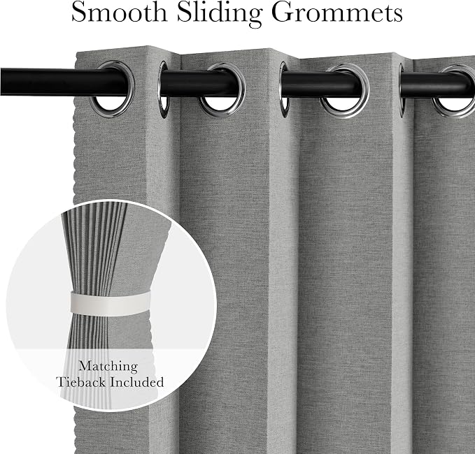 RYB HOME Accordion Style Room Divider Curtain-100% Blackout Folding Accordion - Image 4