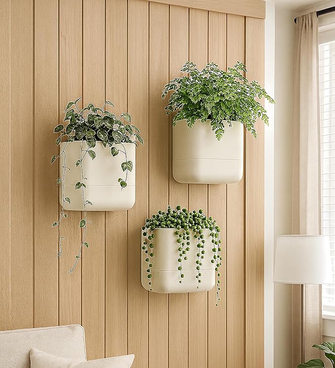 Phoenix Vine 6.5 Inch Wall Mounted Self-Watering Planter Pots - Image 2