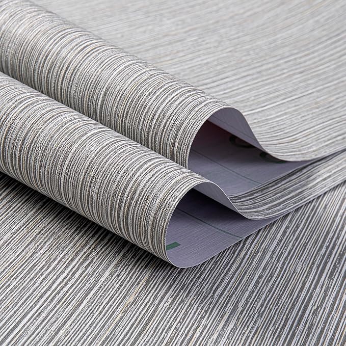 Haimin Grasscloth Wallpaper Textured 24in X 393in Fabric Contact Paper Brown - Image 7