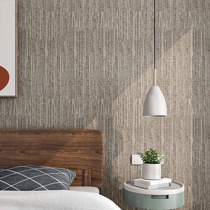 LaCheery 24"x160" Removable Grasscloth Textured Wallpaper Peel and Stick - Image 5