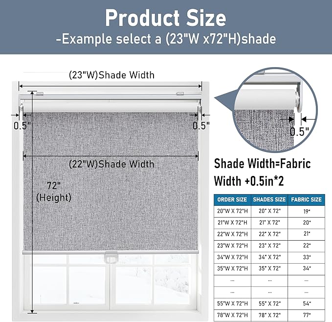 Cordless Roller Shades Blackout Blinds - Image 3