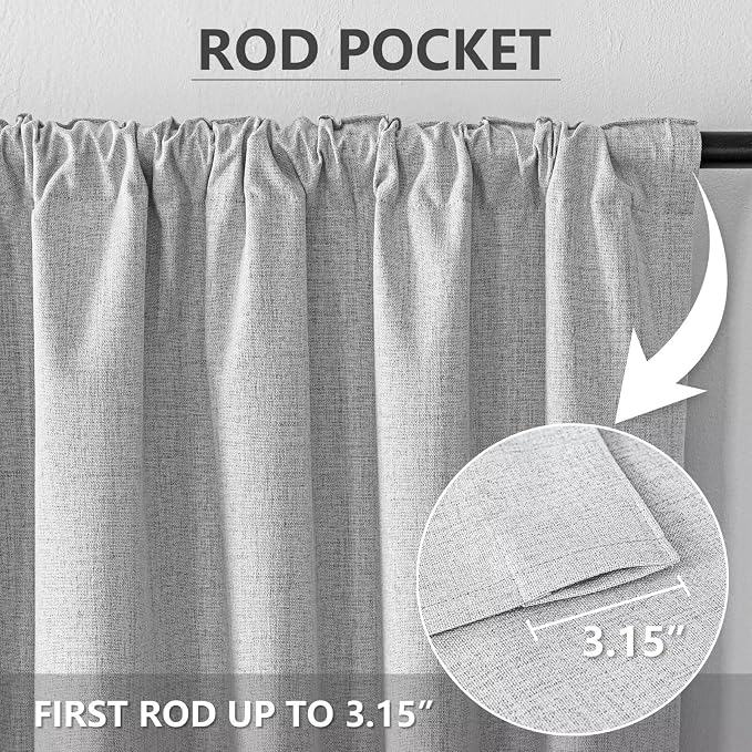 IGEMAEVE 100% Blackout Curtains 84 Inch Length - Image 4