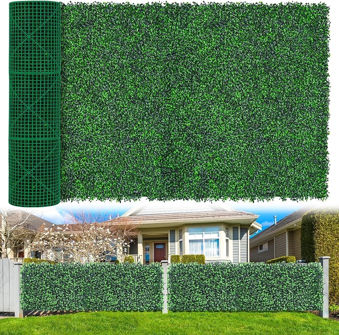 Yangrass Boxwood Roll Panels, UV-Anti Faux Boxwood Roll Grass Wall Panels by LivingGreenEveryDayShine