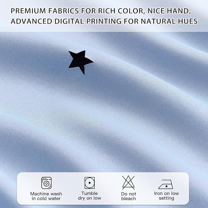 XiDi Light Blue Curtains for Bedroom, Girls Room Blackout Curtains, Kids Room - Image 5