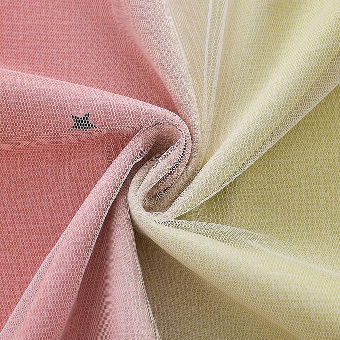 XiDi Pink Curtains for Bedroom Decor Blackout Curtains for Girl Room Rainbow - Image 7