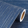 Livelynine 15.8x394 Navy Blue Peel and Stick Wallpaper Dark Indigo Textured by Livelynine