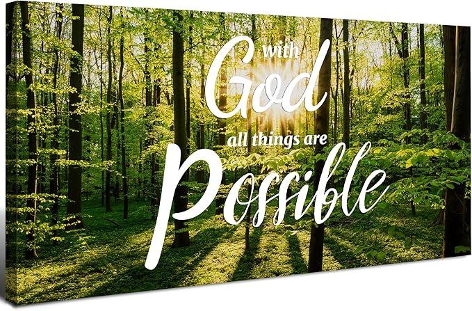 Christian Wall Art Nature Forest Pictures Wall Decor by HOME