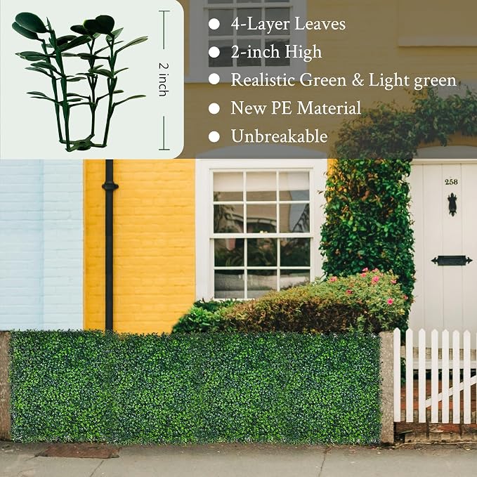 Artificial Grass Wall Panel, Outdoor Patio Balcony Privacy & Ivy Fence Covering - Image 3