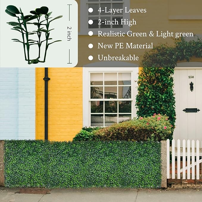 Artificial Grass Wall Panel, Outdoor Patio Balcony Privacy & Ivy Fence Covering - Image 3