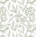 Timeet Peel and Stick Wallpaper Green Floral Wall Paper by Timeet