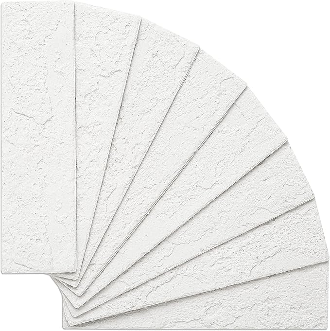 100 Old Town White Faux Brick Wall Tiles, 3D Thin Brick Veneers - Image 3