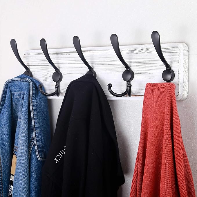 SKOLOO Rustic Wall Mounted Coat Rack, Wood Coat Rack Wall Mount - Image 6