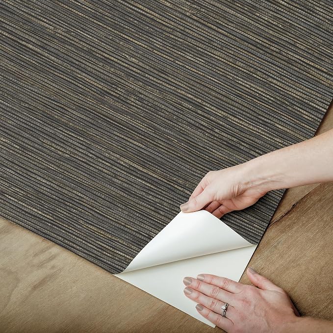RoomMates Dimensional Grasscloth Peel and Stick Wallpaper, RMK12685PLW - Image 7