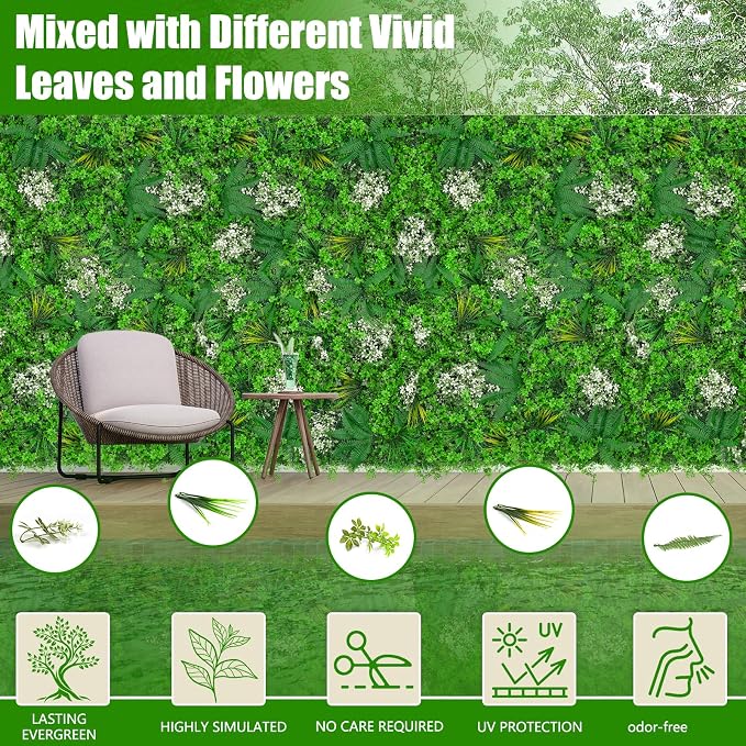 40"x120" Grass Wall Panels, Artificial Greenery Backdrop Wall - Image 3