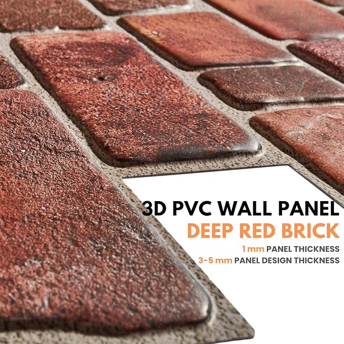 3D Faux Brick Wall Panels 37.8’’ x 18.9’’ - Image 6