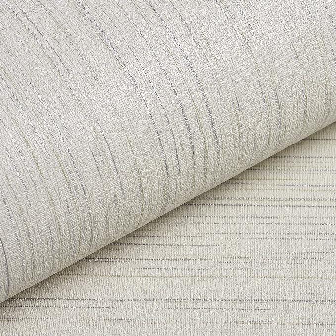 Livelynine 15.8X394 Tan Grasscloth Peel and Stick Wallpaper Textured Removable - Image 6