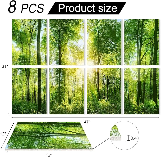 YPY Sound Proofing Panels for Walls: 8 Pack 48"x32" Decorative Art Acoustic - Image 6