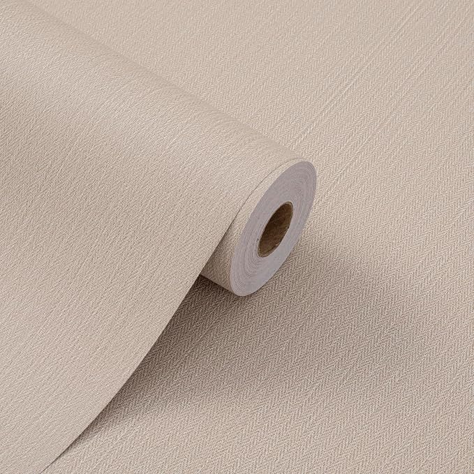 Haimin Fabric Wallpaper Textured Contact Paper Peel and Stick Faux Linen Wall - Image 6