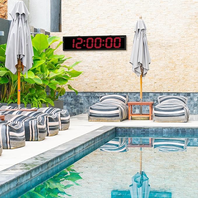 Ivation Oversized 36" Outdoor Waterproof Digital Clock, Auto Time Sync - Image 9