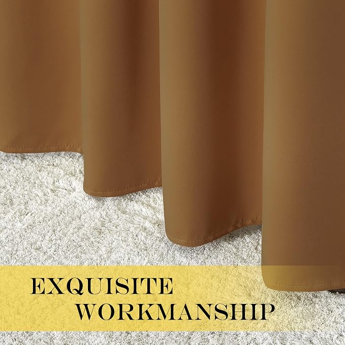 NICETOWN Bedroom Curtain Room Darkening Drapery 102 inches Length - Image 5