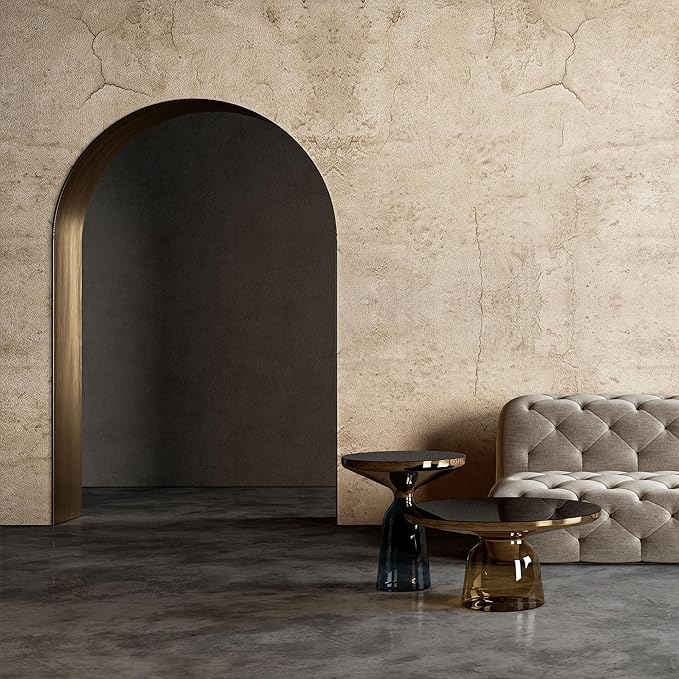 WADILE Beige Concrete Wallpaper 15.7 in * 708 in, Cement Contact Paper 3D Matte - Image 4