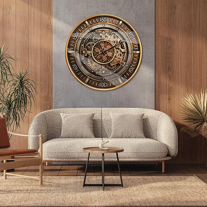 24 Inch Real Moving Gears Wall Clock - Image 6