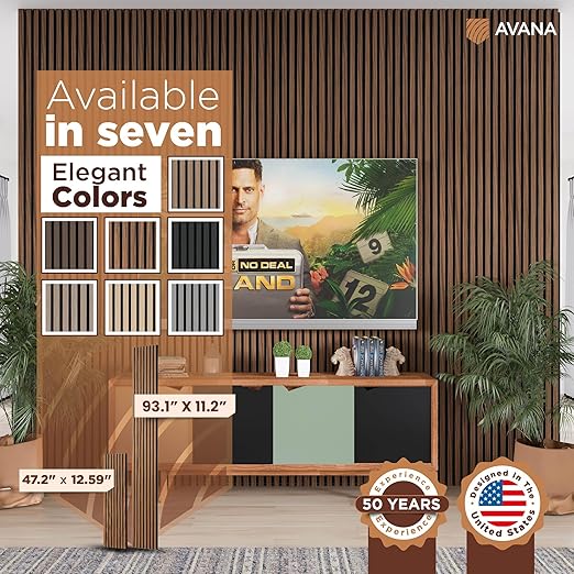 Avana Acoustic Wood Wall Panels –93.2x11.25 Inch Panels – Fits 94x12 Layout – - Image 6