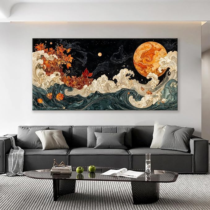Large Wall Art For Living Room Boho Abstract Modern Wall Artwork Prints - Image 2
