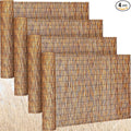 Barydat 4 Pcs 6 x 16.4 ft Reed Fence Roll, 85% Shade Bamboo Privacy Screen by home