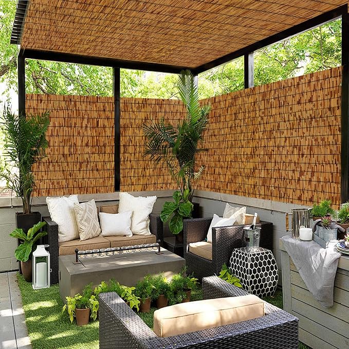 Reed Fencing Rolls, Patio Privacy Screen, Decorative Bamboo Fence Rolls - Image 9