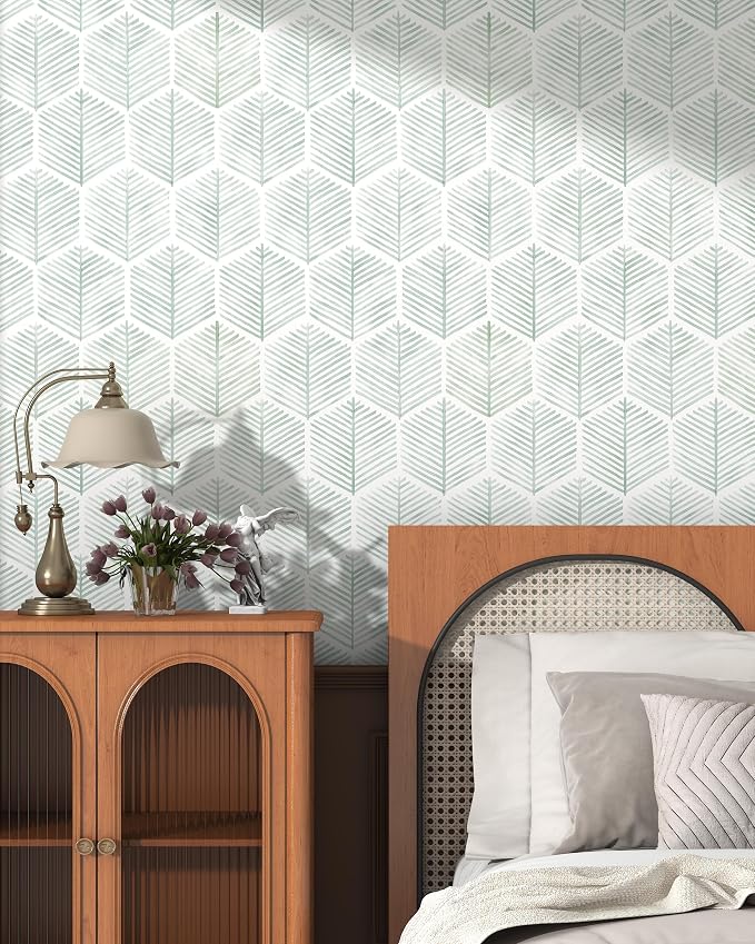 Modern Peel and Stick Wallpaper 17.3''×276'' Geometric Wallpaper Boho Contact - Image 4