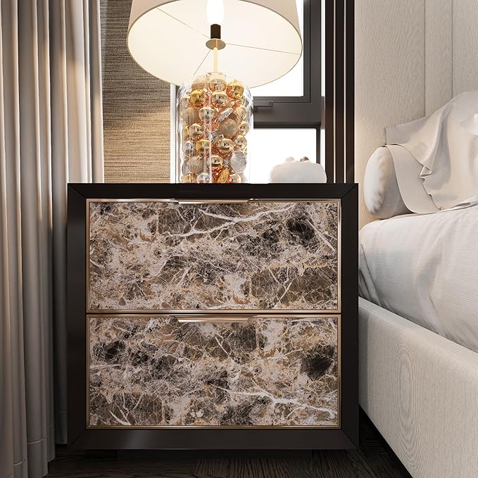 BAYYA Brown Marble Contact Paper Peel and Stick Wallpaper - Image 9