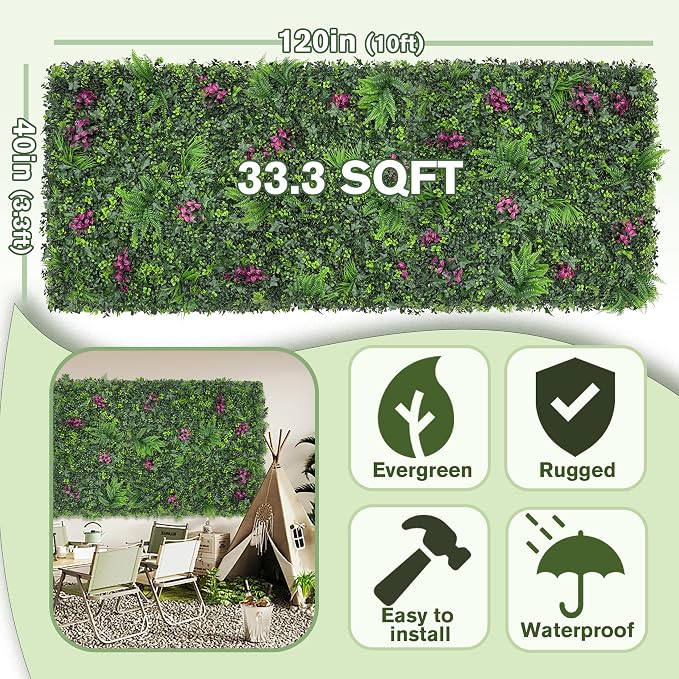 Greenery Grass Wall Boxwood Plant Roll: 40"x120" - Image 2