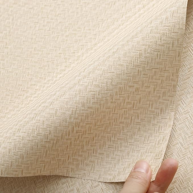 Haimin Fabric Wallpaper Textured Contact Paper Grasscloth Wallpaper Peel and - Image 6