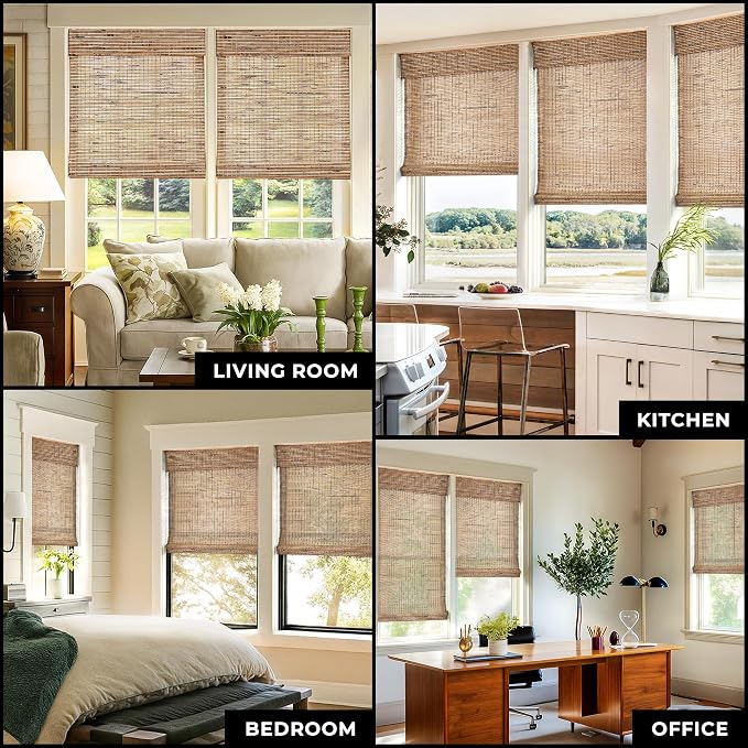 UNISHADES Cordless Bamboo Roman Shades - Image 5