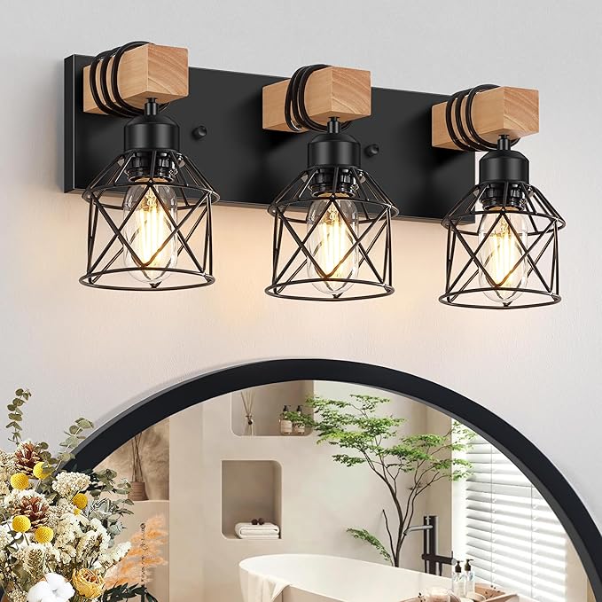 FadimiKoo 3-Light Farmhouse Vanity Light by FadimiKoo
