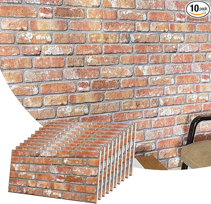 Dundee Deco 3D Wall Panels Faux Brick by DundeeDeco