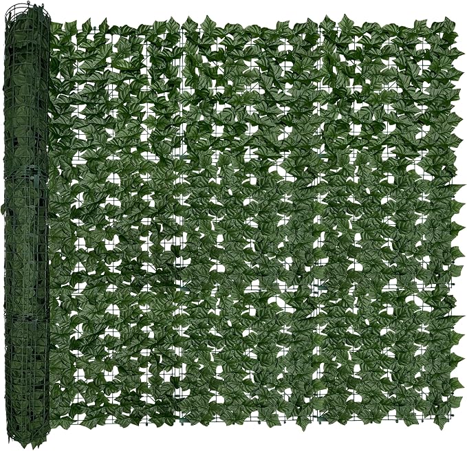 Artificial Ivy Privacy Fence Screen, Garden Greenery Decor by DOPGIB