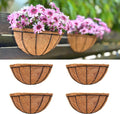 LaLaGreen Wall Planters for Outdoor Plants, 4 Pack, 12 Inch Half Round Plant by L%C3%A1L%C3%A1Green