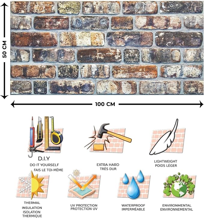 Dundee Deco 3D Wall Panels Faux Brick - Image 7