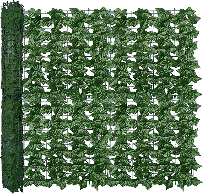 ODTORY Artificial Ivy Privacy Fence Wall Screen, 40X160 in UV-Anti Faux by ODTORYHOME